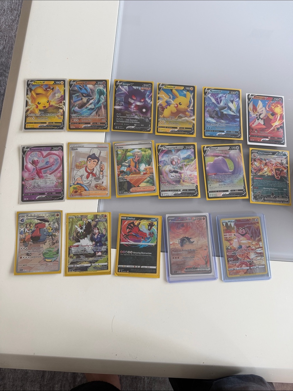 Pokemon Trading Cards Assorted Full-Art & Holo includes every card shown